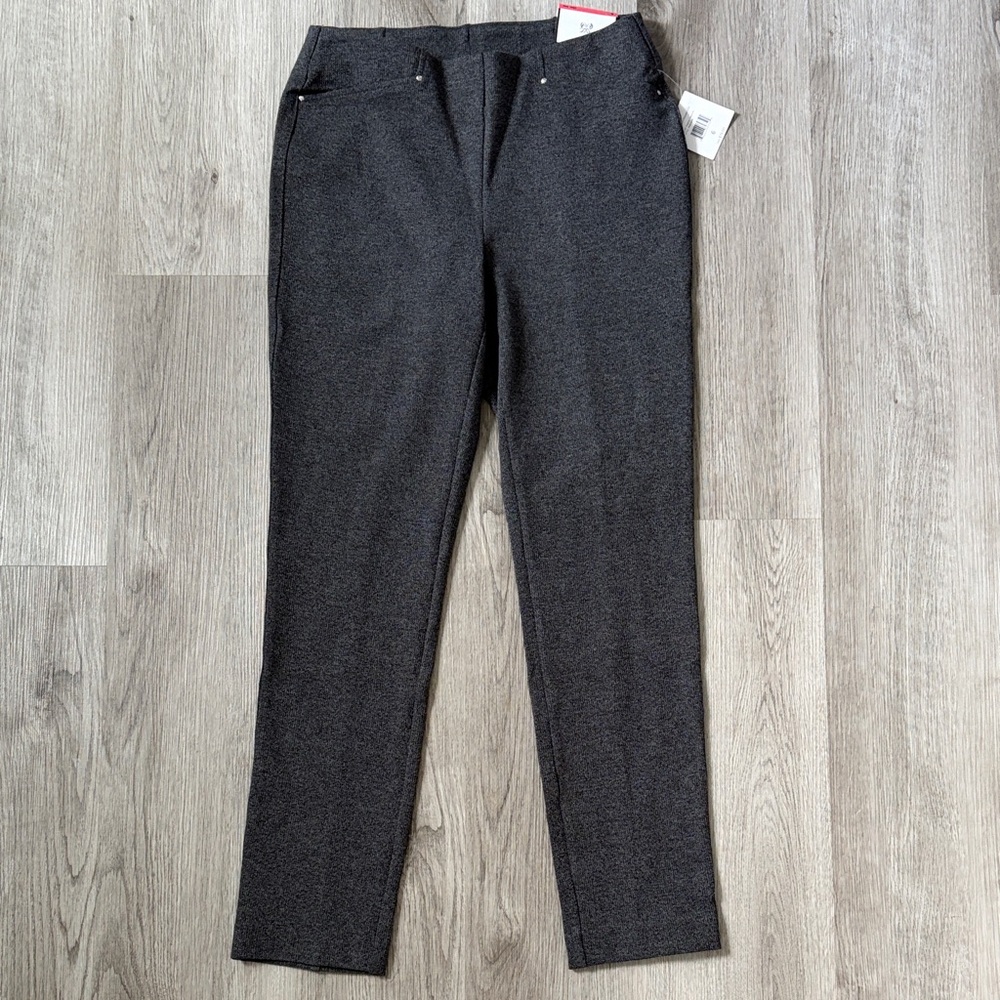 NWT Rafaella graphite tweed slim leg pants